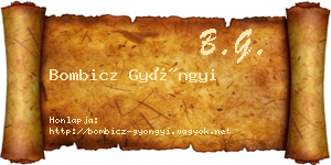 Bombicz Gyöngyi névjegykártya